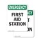 Signmission First Aid Station, 10 in W x Rectangle, Plastic OS-2PACK-EM-P-1014-V-10496 - alternate 1